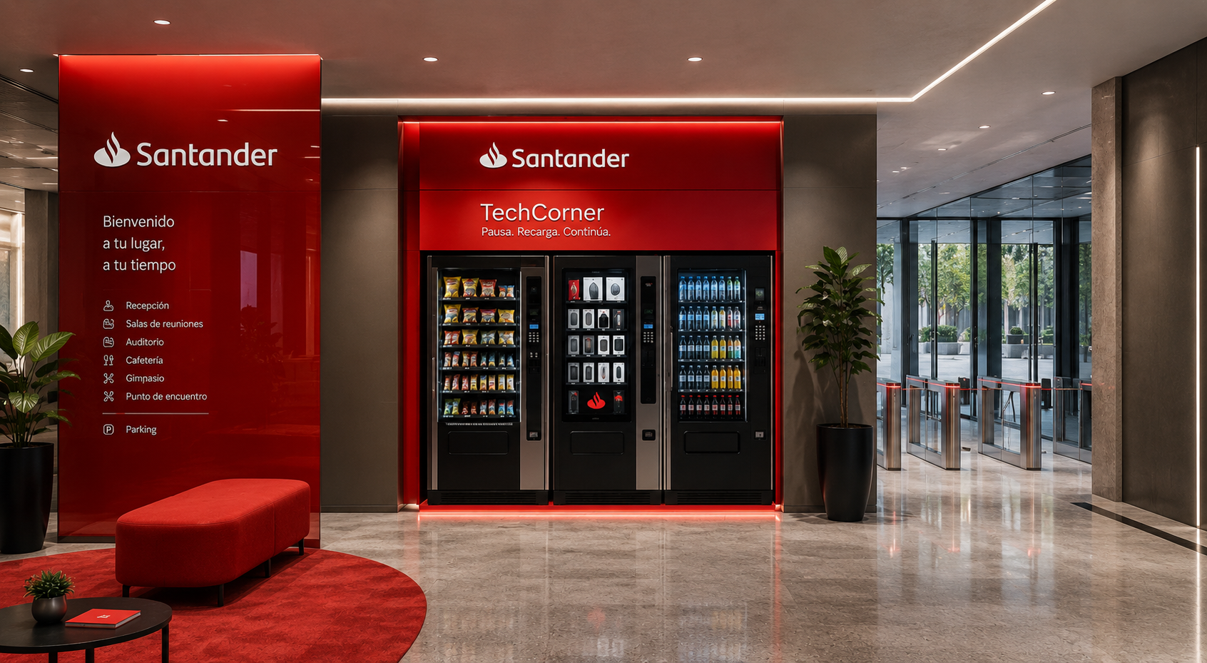 TechCorner en las oficinas de Banco Santander
